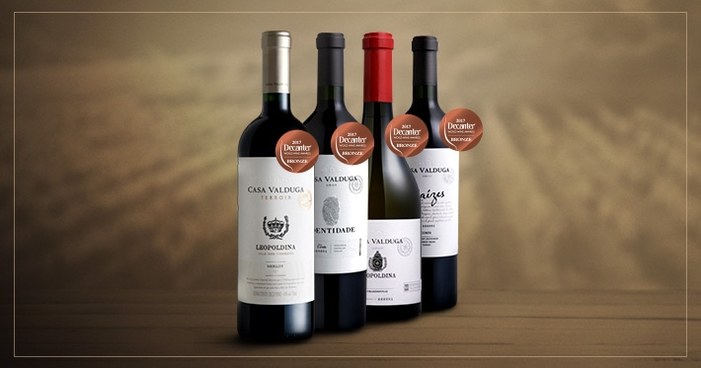 Quatro vinhos da Casa Valduga conquistaram medalhas no Decanter Awards